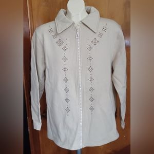 Ladies size medium sweatshirt / jacket with bling new